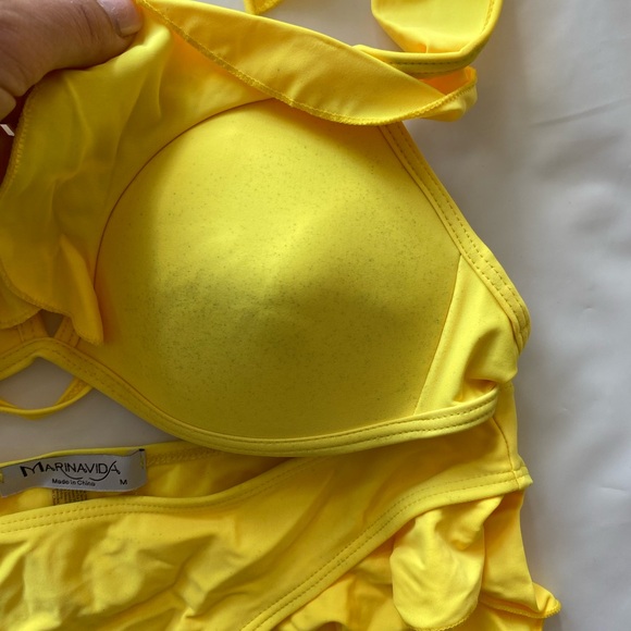 MARINA Yellow Ruffle Bikini Set - Picture 2 of 6